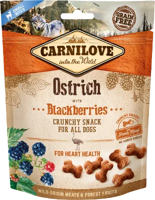 Carnilove Crunchy dog Snack Ostrich with Blackberry, 200g