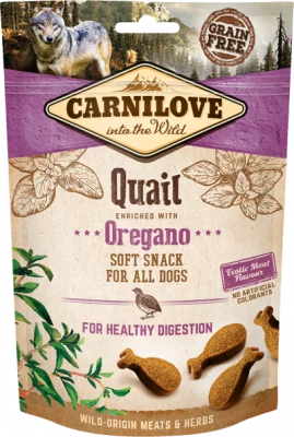 Carnilove Dog Soft Snack Quail with Oregano 200g