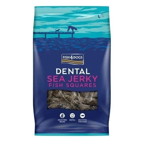 Fish4Dogs Dental Sea Jerky Fish Squares 115g