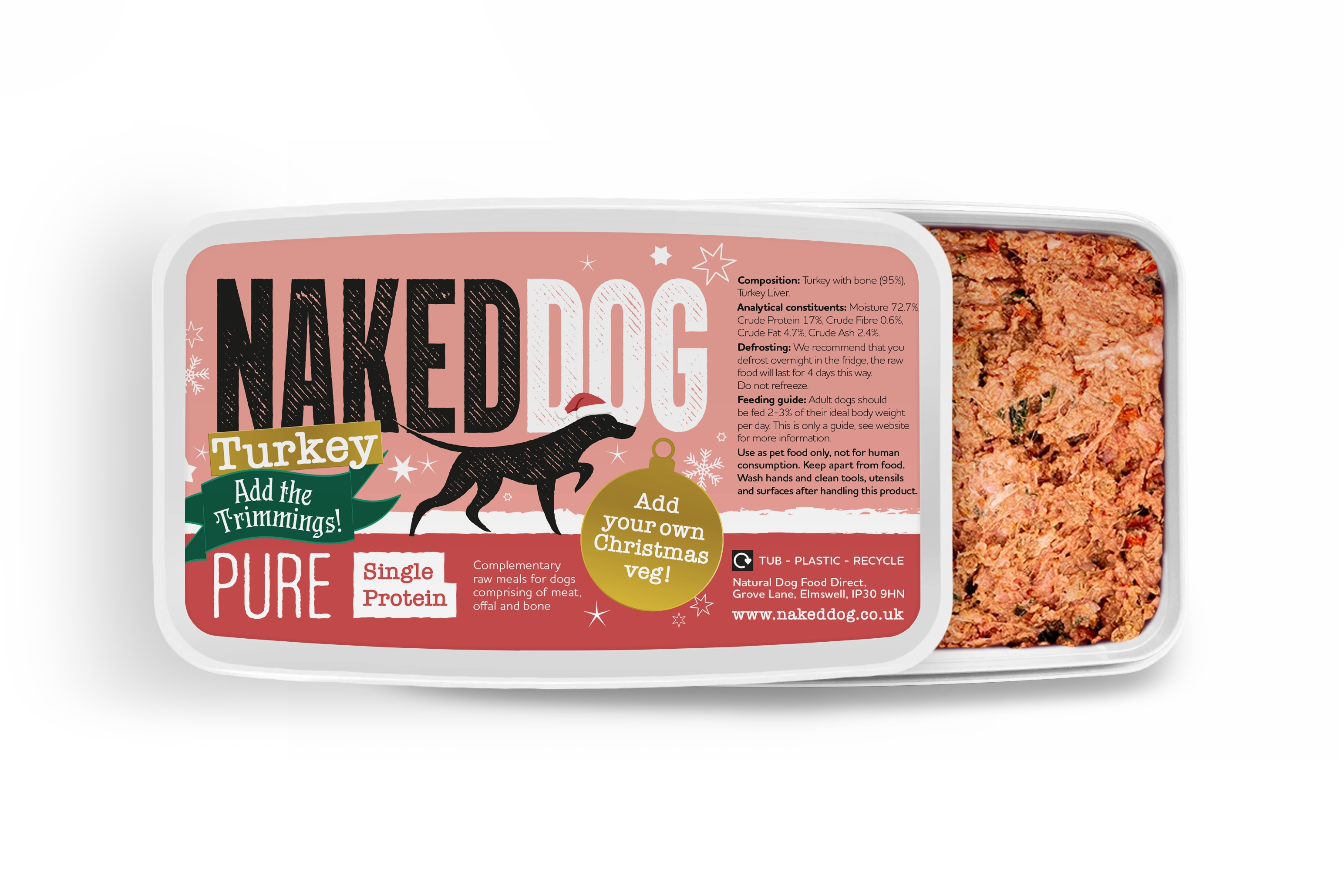 NAKEDDOG PURE Turkey Add the Trimmings 500g