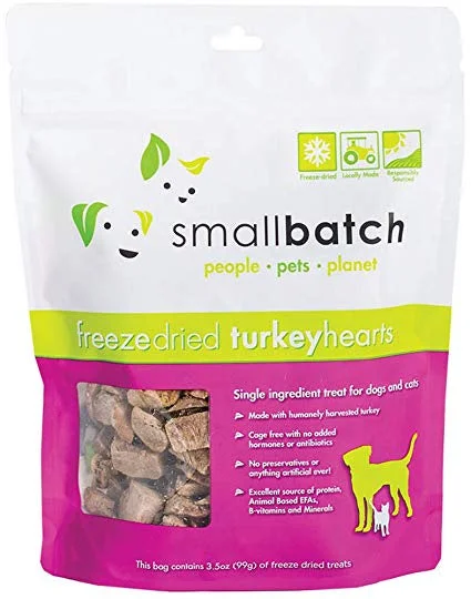 Smallbatch Freeze Dried Turkey Hearts 3.5oz