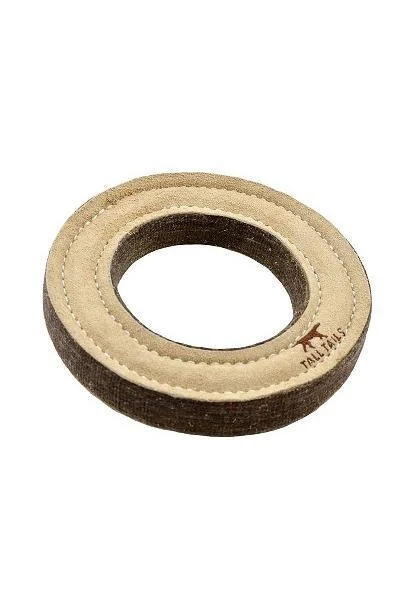 Tall Tails Leather & Wool Ring Dog Toy