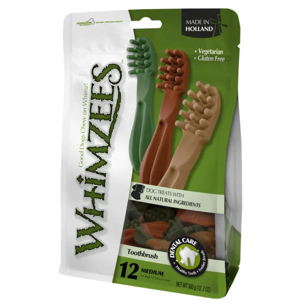 Whimzees Toothbrush Star M Mix Brown/Green/Orange