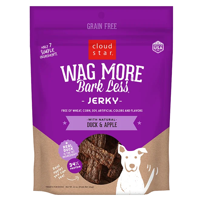 Cloud Star Wag More Bark Less Duck & Apple Jerky 284g