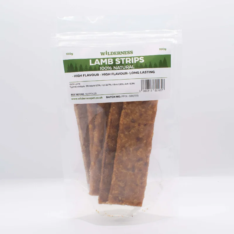 Wilderness 100% Natural Lamb Strips 100g Pack