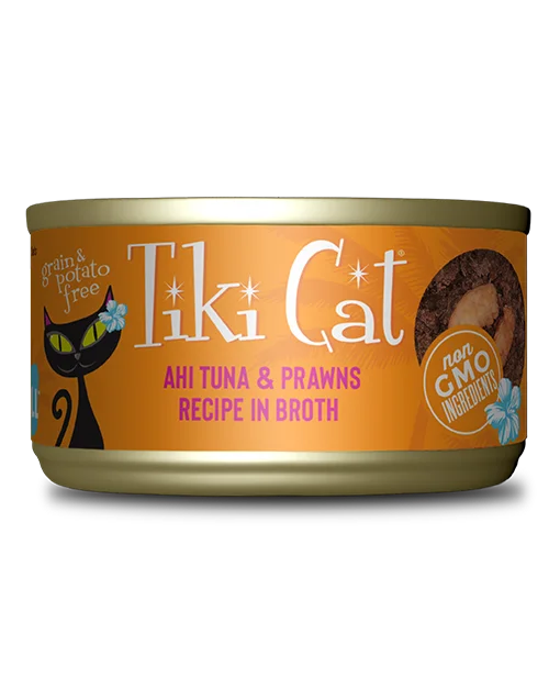 Tiki Cat Manana Grill Ahi Tuna & Prawns in Broth 2.8oz