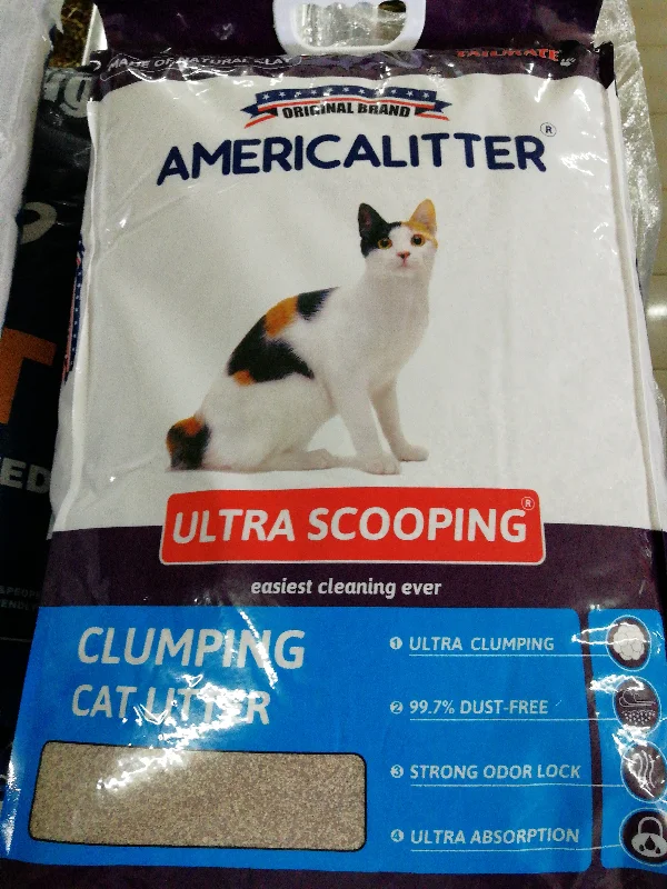 America Litter Clumping Cat Litter Ultra Scooping unscented 15kg