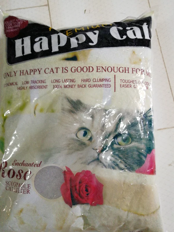 HAPPYCAT -CATLITTER ROSE  SCENTED 8KG BAG