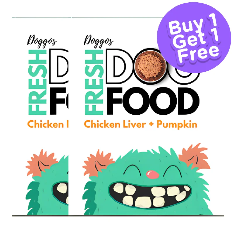 Doggos Mini Jumbo Monster Chicken and Pumpkin Fresh Dog Wet Food (Small Breeds)(Buy 1 Get 1) (Limited Shelf Life)