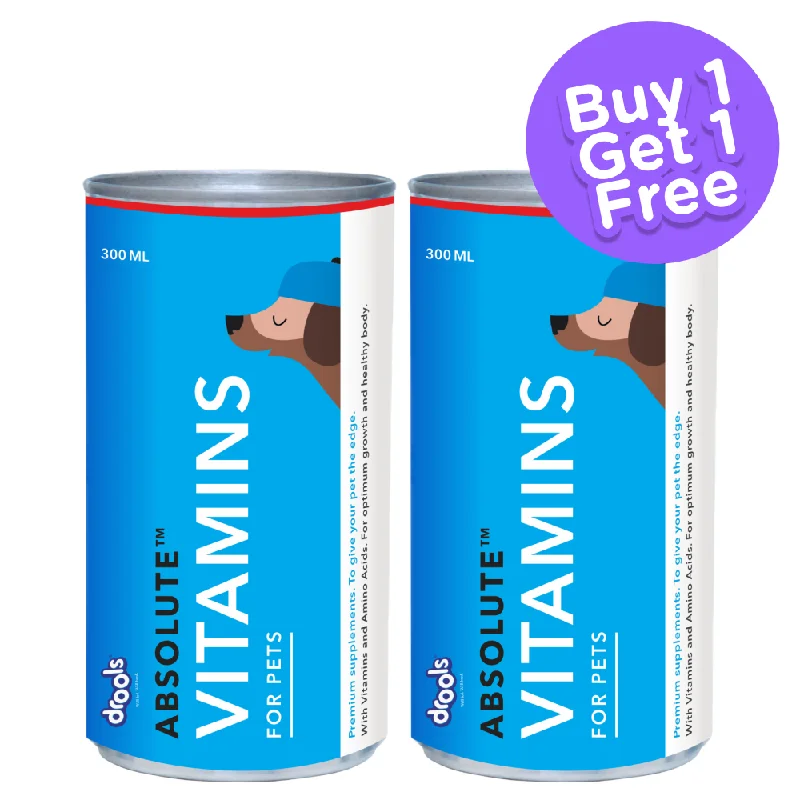 Drools Absolute Vitamin Syrup Supplement for Dogs (Limited Shelf Life) (Buy 1 Get 1)