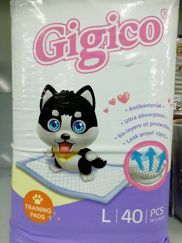 Gigico. Training Pad 60x 60. 40pcs. 8Bag /Cartoon