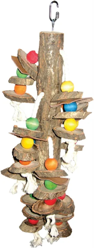 Happy Beaks Wood Hanging Cylinders Bird Toy