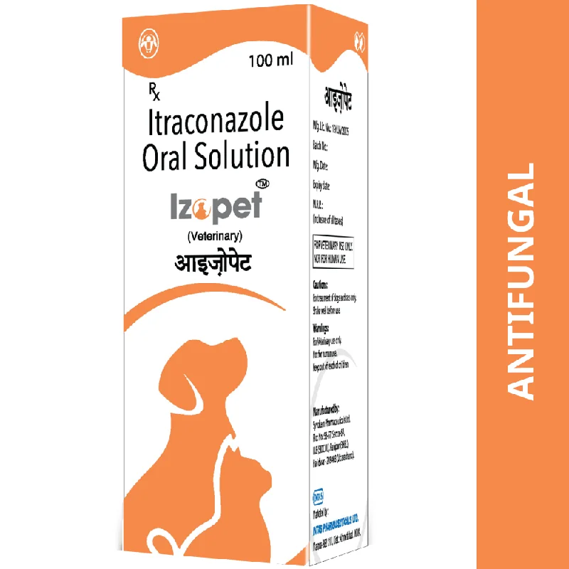 Intas Izopet Itraconazole Syurp for Dogs and Cats (100ml)