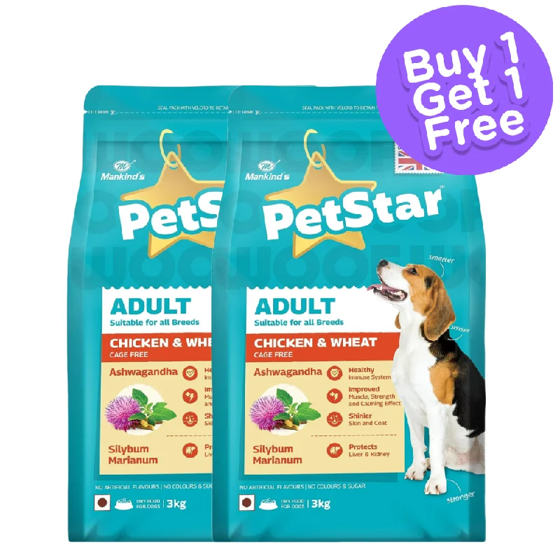 Mankind Petstar Chicken and Wheat Adult Dog Dry Food (Limited Shelf Life) (Buy 1 Get 1)