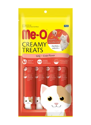 Me -o creamy Treats crab flavor 15gx4 ONE PKT