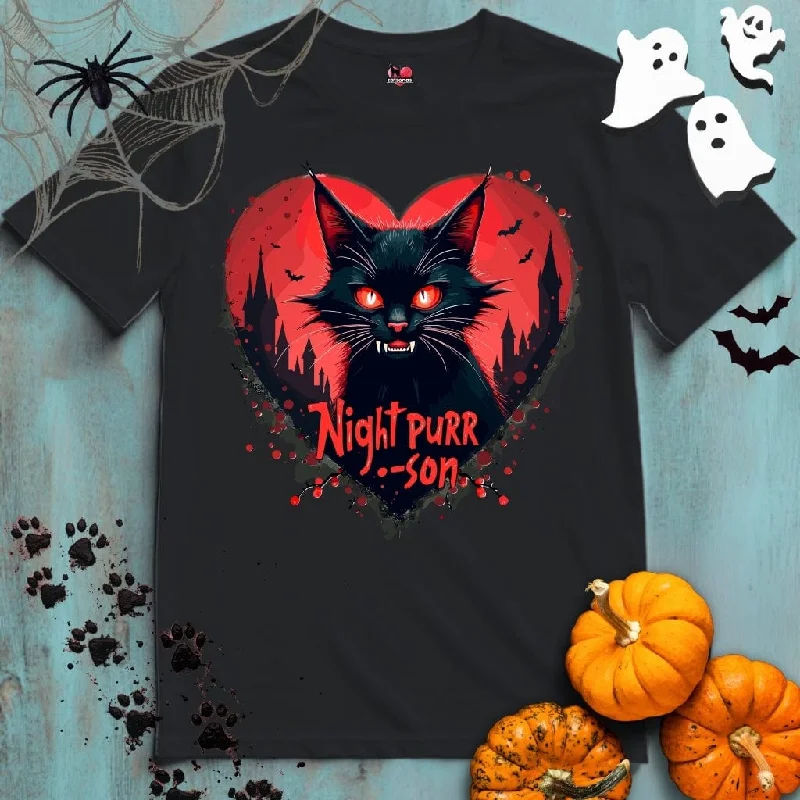 NIGHT PURR-SON 👻 SPOOKY Season 🎃 T-shirt