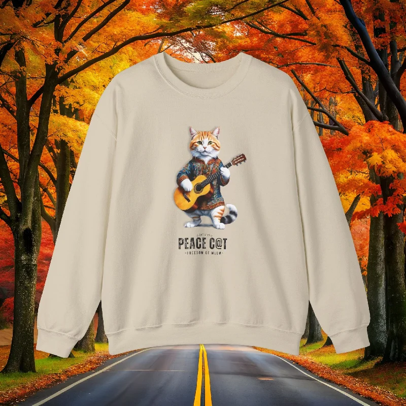 PE@CE CAT ☮️ Chill Out Crewneck