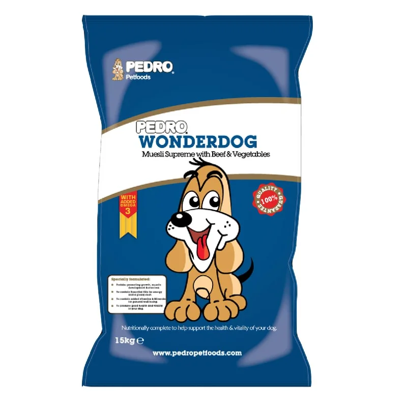 Pedro | Dry Working Dog Food | Wonderdog Muesli Supreme with Beef & Vegetables - 15kg