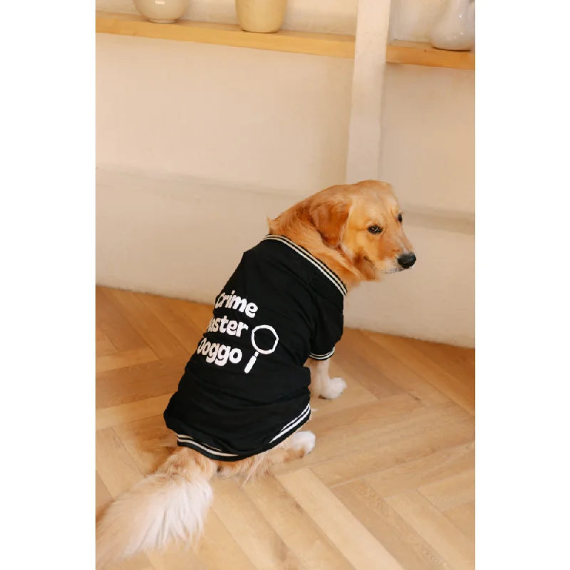 Pet Set Go Crime Master Sleevless T-shirt for Dogs (Black)