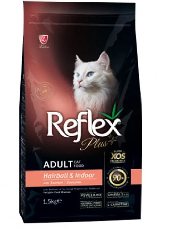 REFLEX PLUS ADULT Hair ball & indoor salmon 1.5KGX12pcs ctn