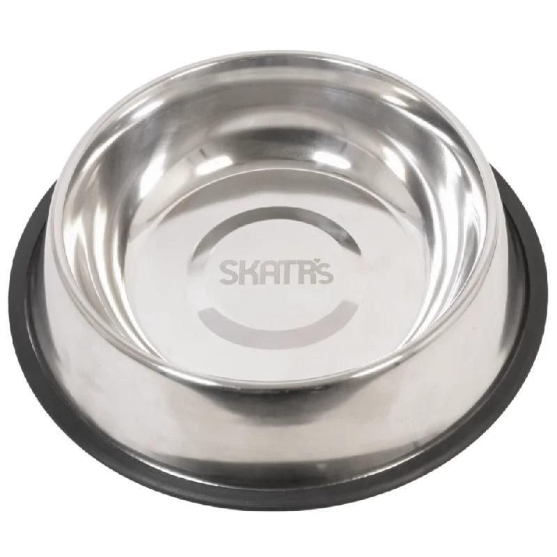 Skatrs Anti Skid Stainless Steel Bowl for Dogs and Cats