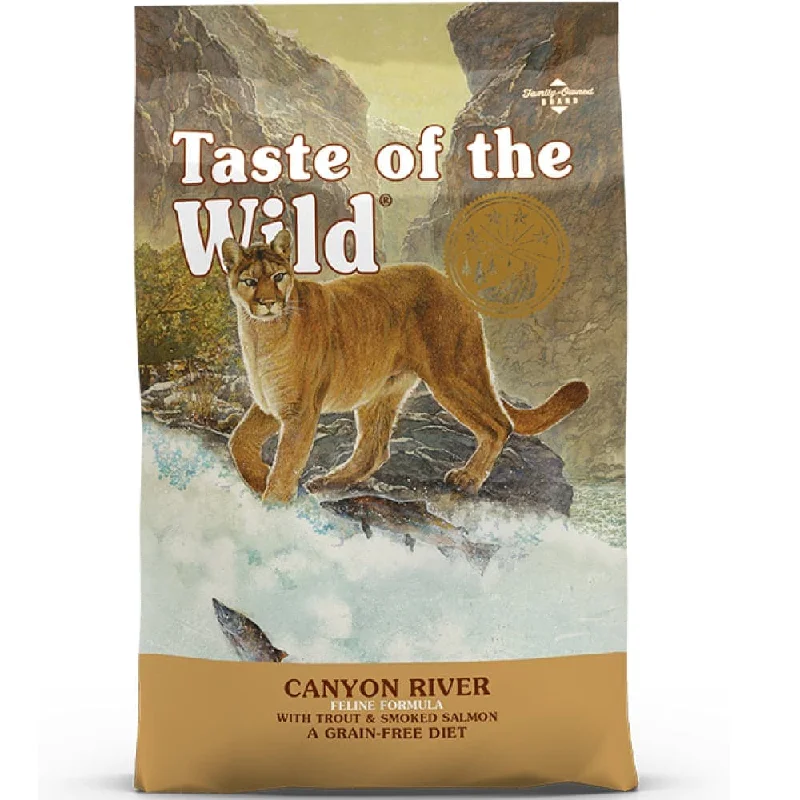 Taste of the Wild Canyon River Feline Recipe with Trout & Smoked Salmon Cat Dry Food | Grain Free Formula (Limited Shelf Life)