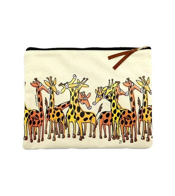 The Animal Project Canvas Pouch (Giraffes By Jun-Yi)