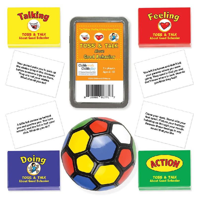 The Talking, Feeling & Doing Good Behavior Toss & Talk Card Game with Ball