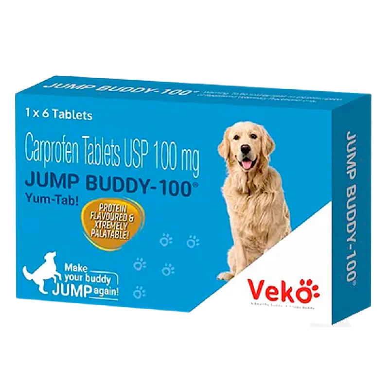 Veko Jump Buddy (Carprofen) 100mg Tablet for Dogs (pack of 6 tablets)